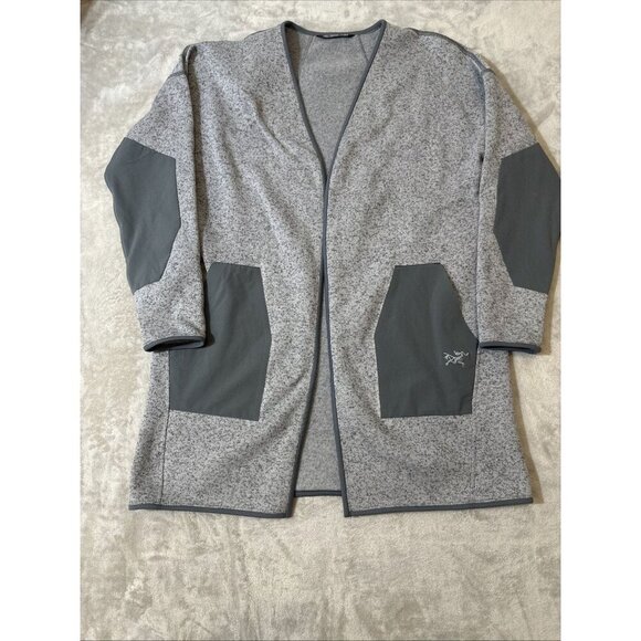 Arc’teryx Extravert Cardigan Jacket Women Heather Grey Fleece Size Medium - Picture 4 of 13